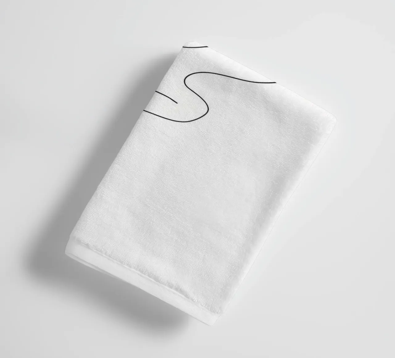 Minimalist Line Drawing of an Oak Leaf | Modern Abstract Art towel by Viv Line Art