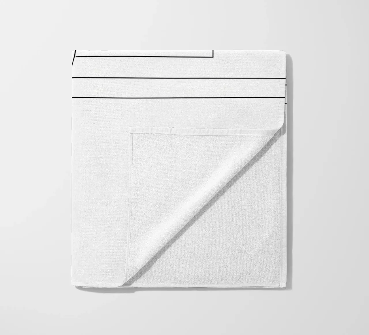 Minimalist Line Drawing of a Cat Sitting on a Window Sill beach towel by Viv Line Art