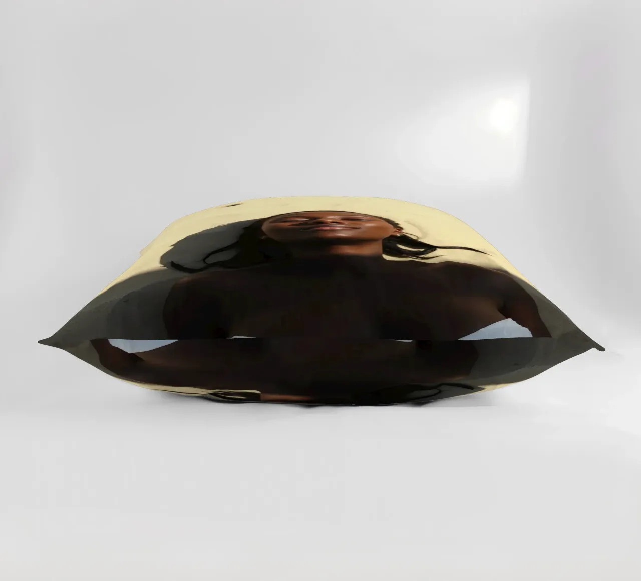 Relaxation under the sun on a beach with golden sand decorative cushion by DesignDoodle