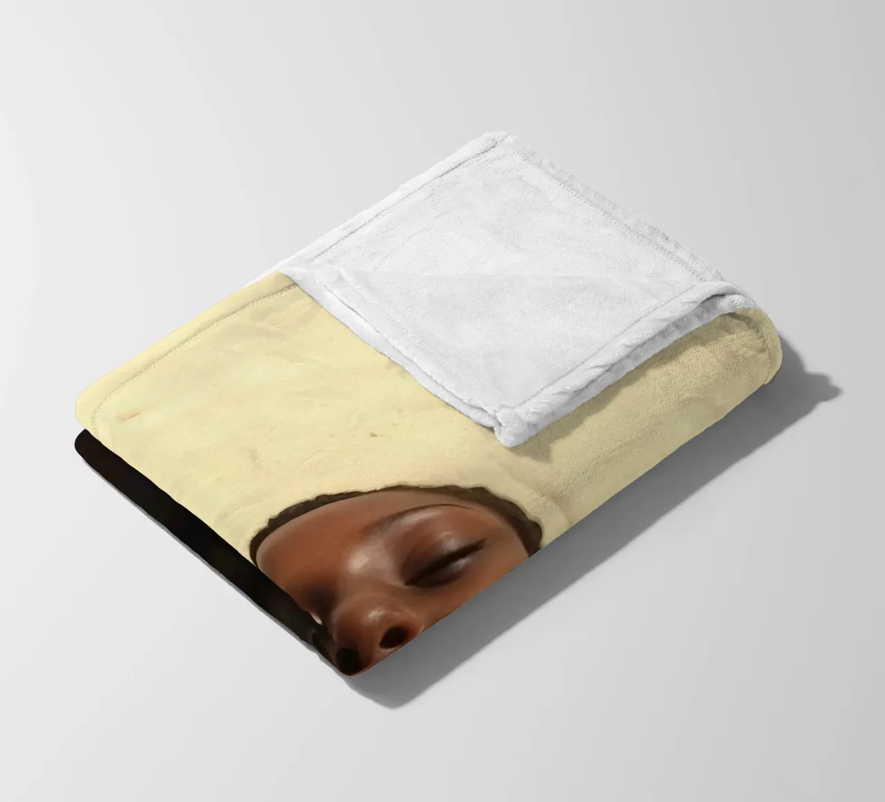 Relaxation under the sun on a beach with golden sand fleece blanket by DesignDoodle