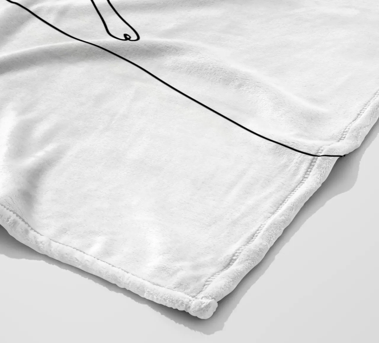 Minimalist Line Drawing of a Dog Flipping | Modern Abstract fleece blanket by Viv Line Art