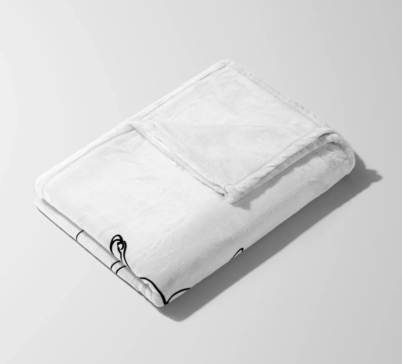 Minimalist Line Drawing of a Dog Flipping | Modern Abstract fleece blanket by Viv Line Art