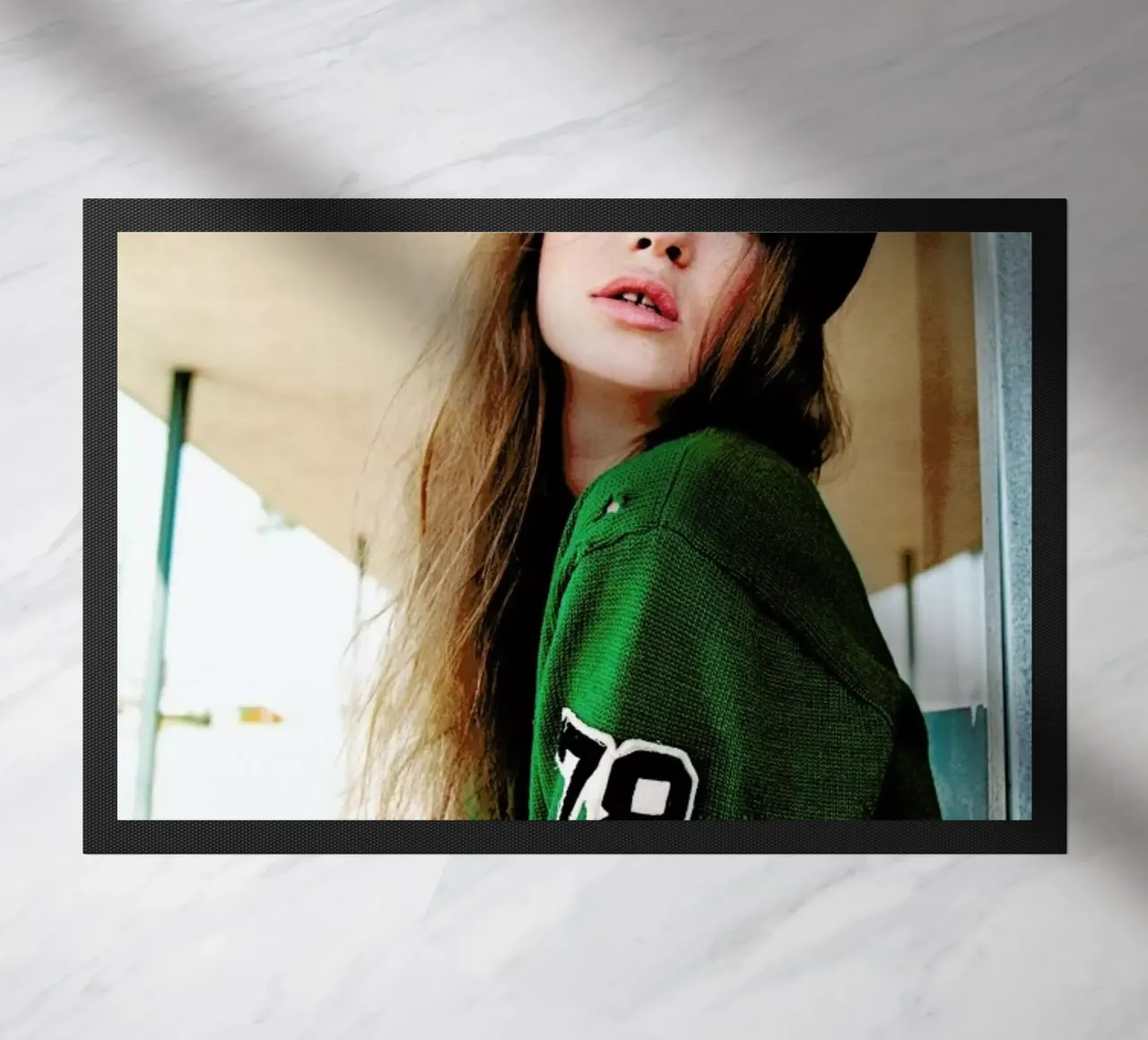 Teeth separated doormat by Aysha Banos