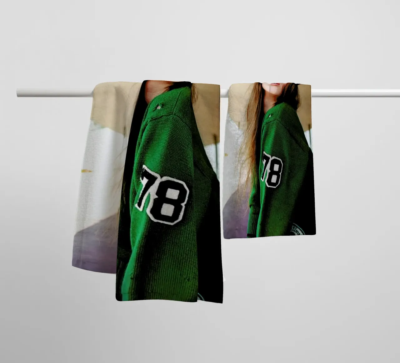 Teeth separated towel by Aysha Banos