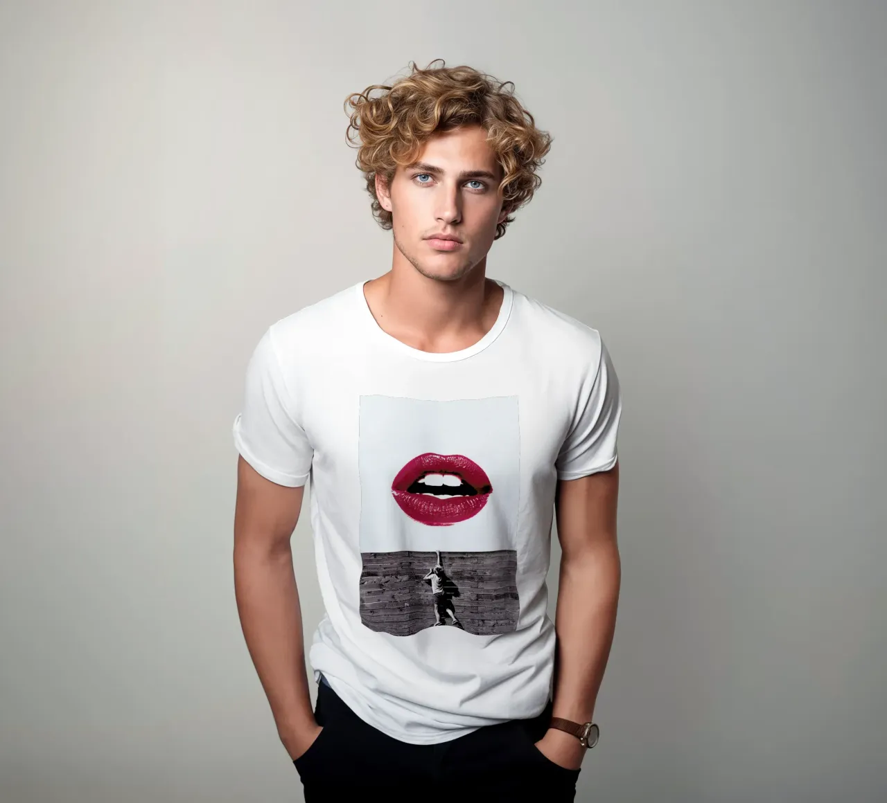 Curious Lips t-shirt by Paste in Place
