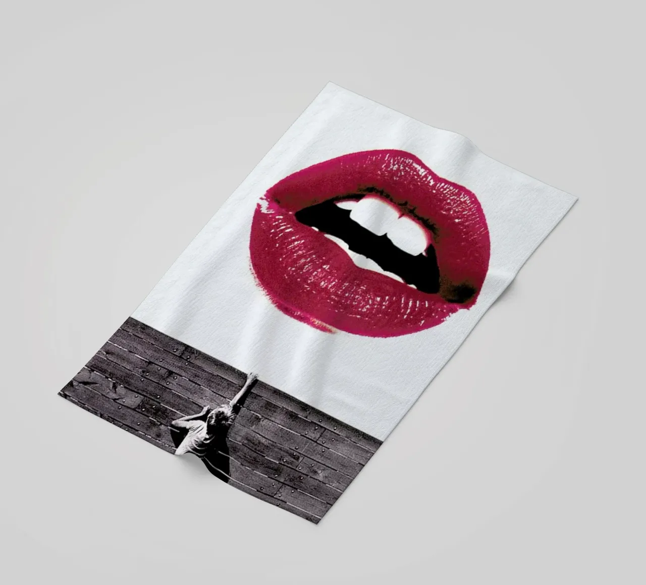 Curious Lips beach towel by Paste in Place