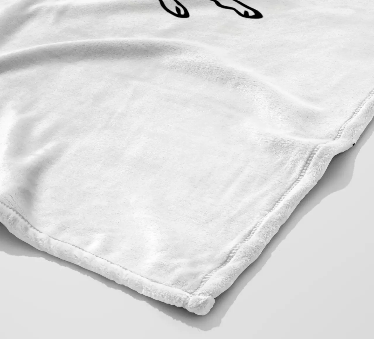 Minimalist Line Drawing of a Dog Running | Modern Abstract fleece blanket by Viv Line Art