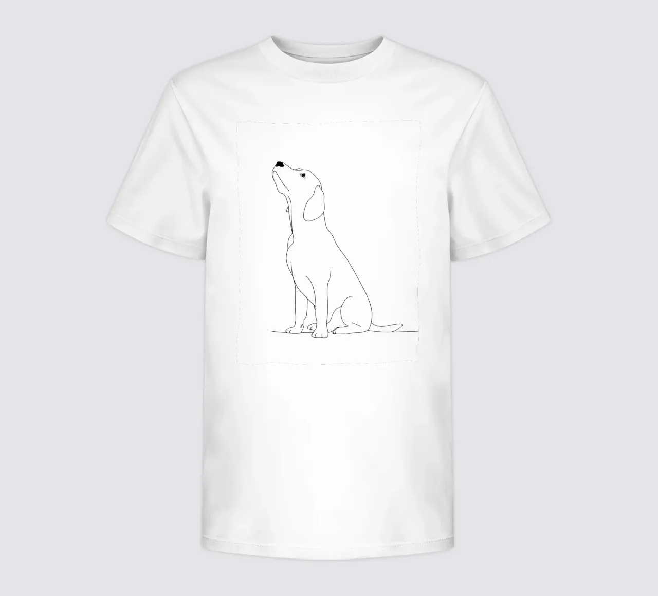 Minimalistische Linienzeichnung eines Labradorhundes | Modern Abstract Kinder T-Shirt von Viv Line Art