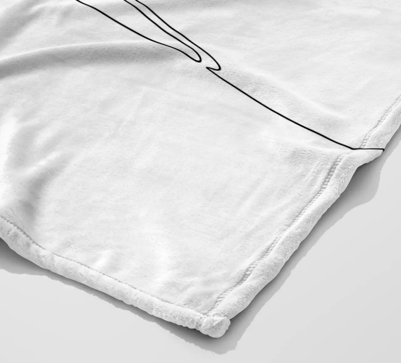 Minimalist Line Drawing of a Cat Flexing | Modern Abstract A fleece blanket by Viv Line Art