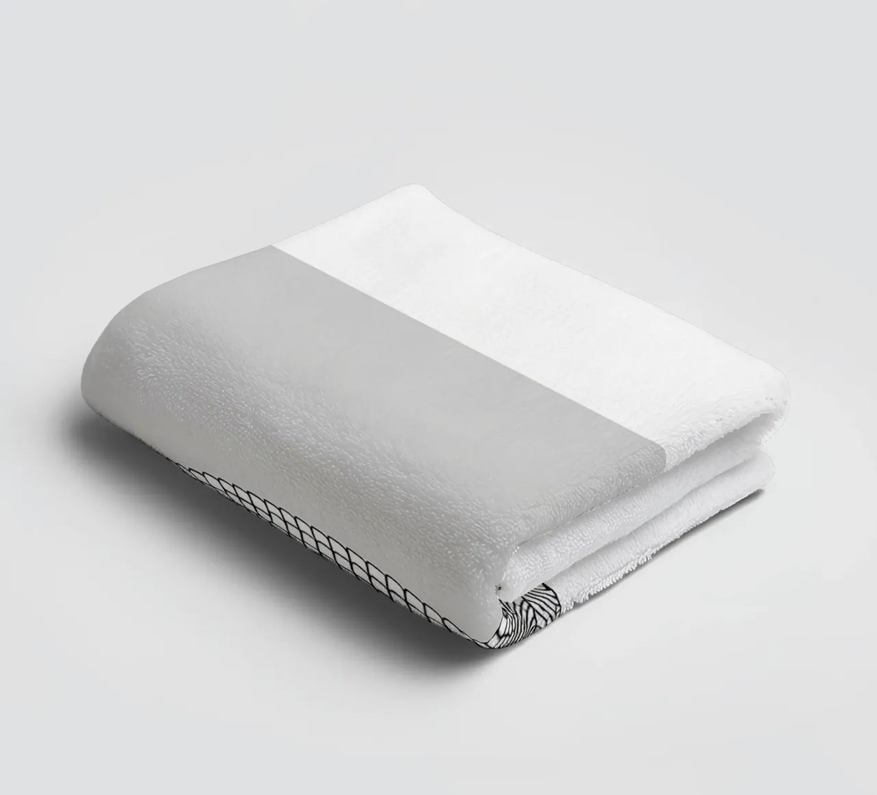 Minimalist Line Drawing of a Crocodile | Modern Abstract Art towel by Viv Line Art
