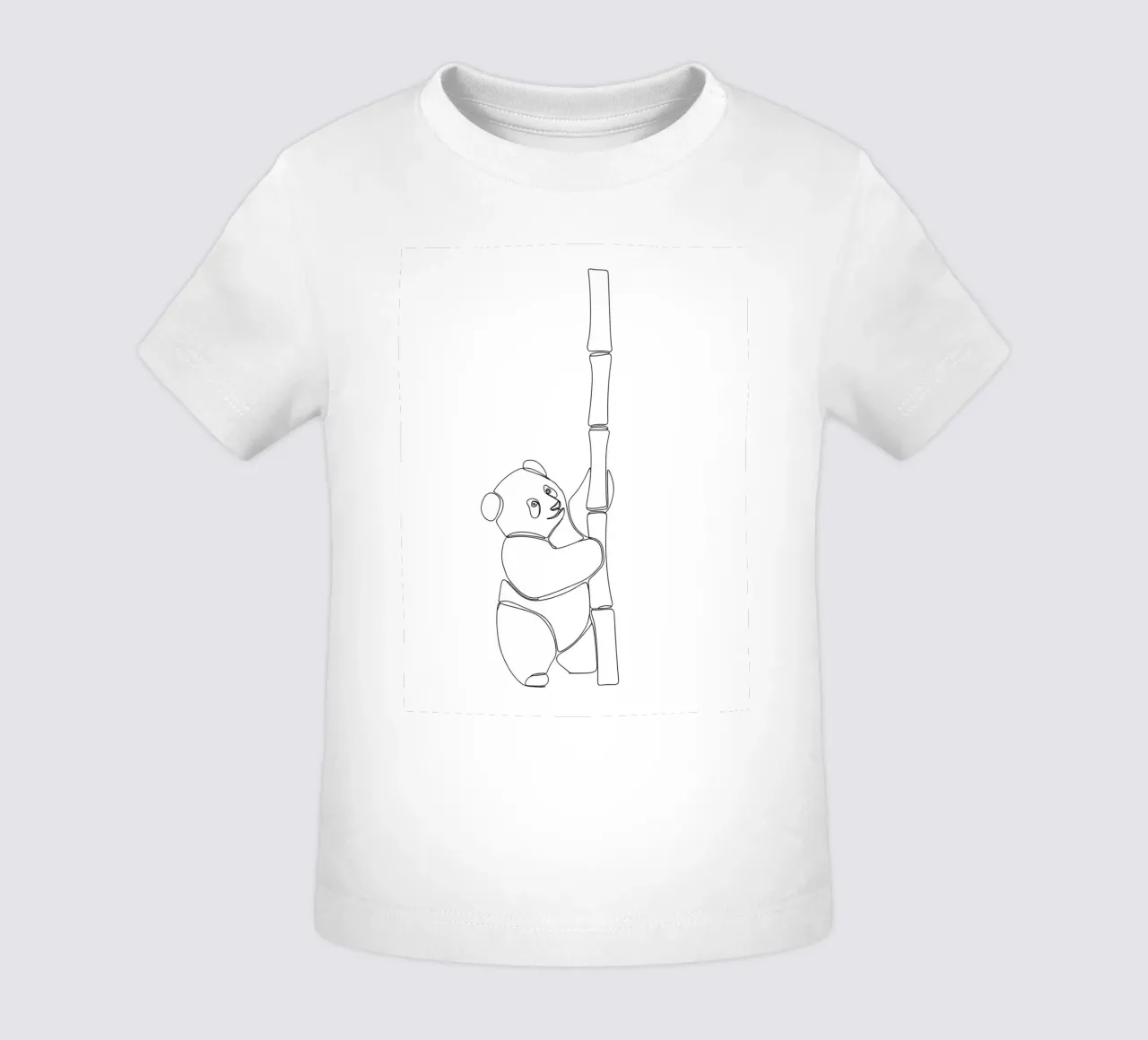 Minimalistische Strichzeichnung eines Pandas | Moderne abstrakte Kunst Baby T-Shirt von Viv Line Art