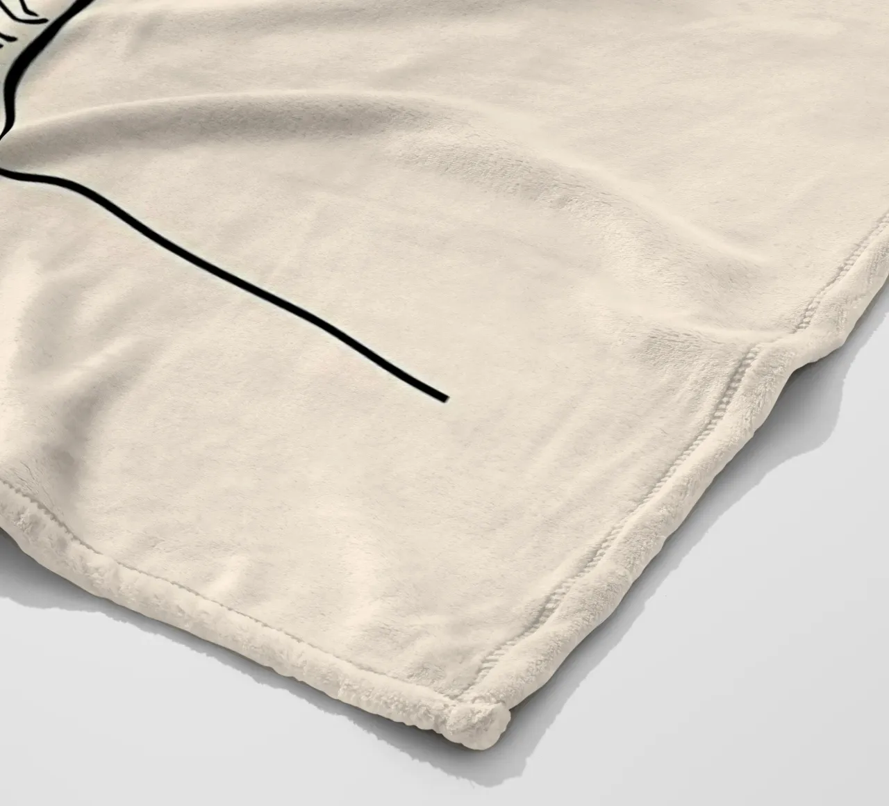 Minimalist Line Drawing of a Walking Elephant | Modern fleece blanket by Viv Line Art
