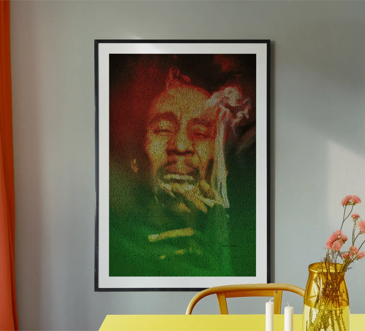 Marley poster con telaio in legno da Robotic Ewe