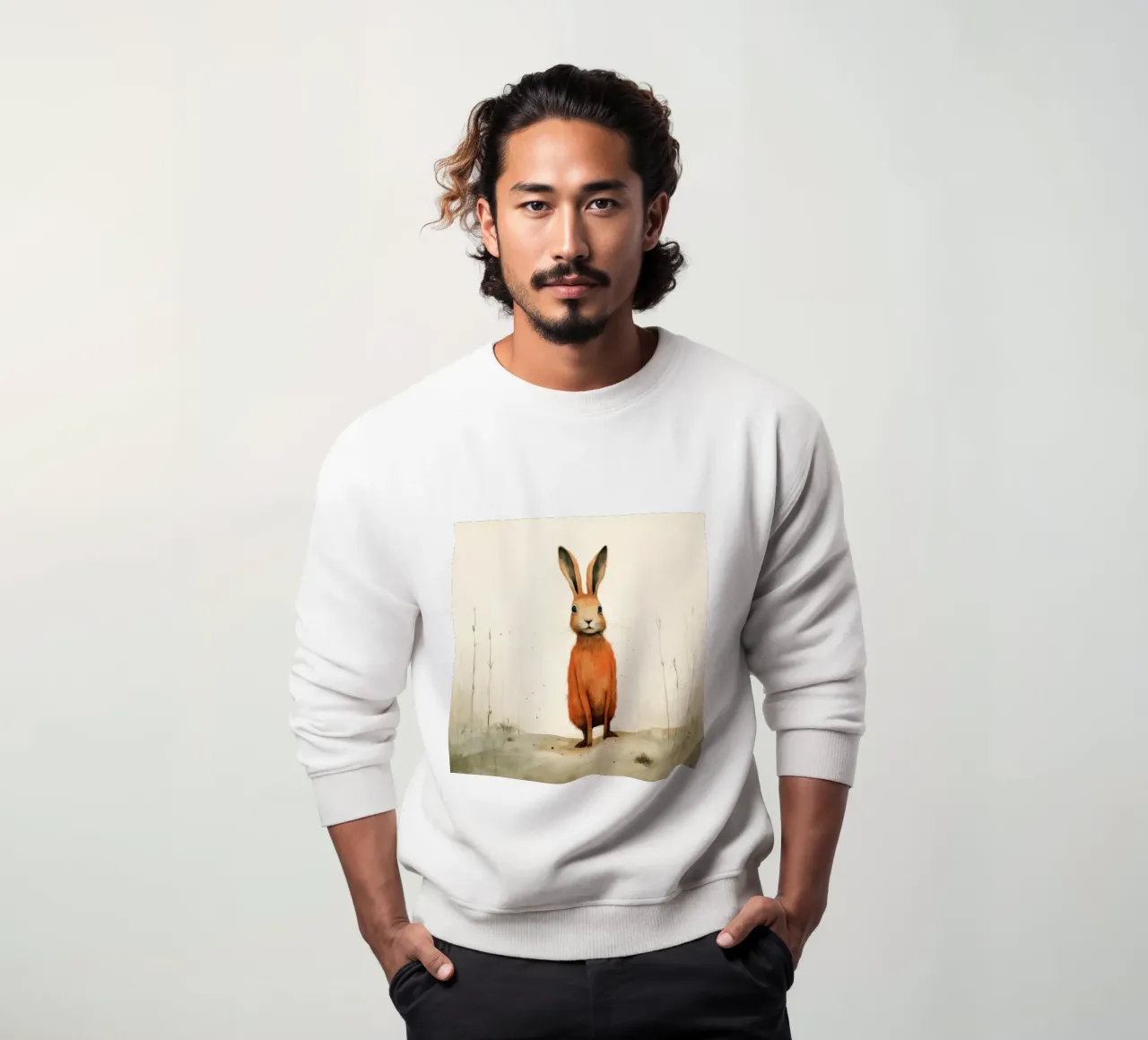 Minimo Hare felpa da Minimal Animal Art
