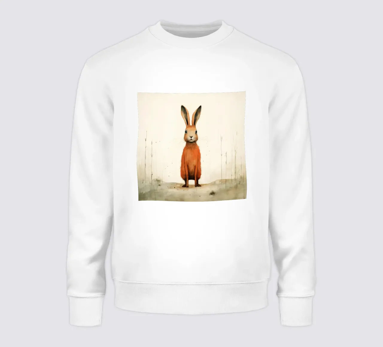 Liebre mínima 2 sudadera de Minimal Animal Art