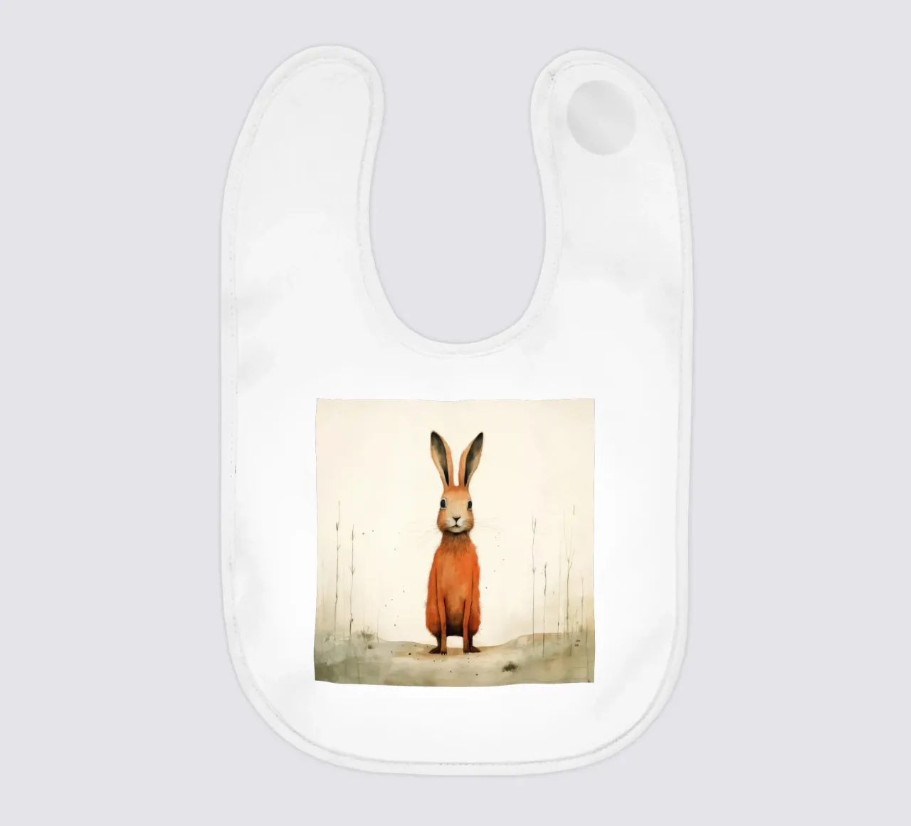 Minimum Hare Babylätzchen von Minimal Animal Art