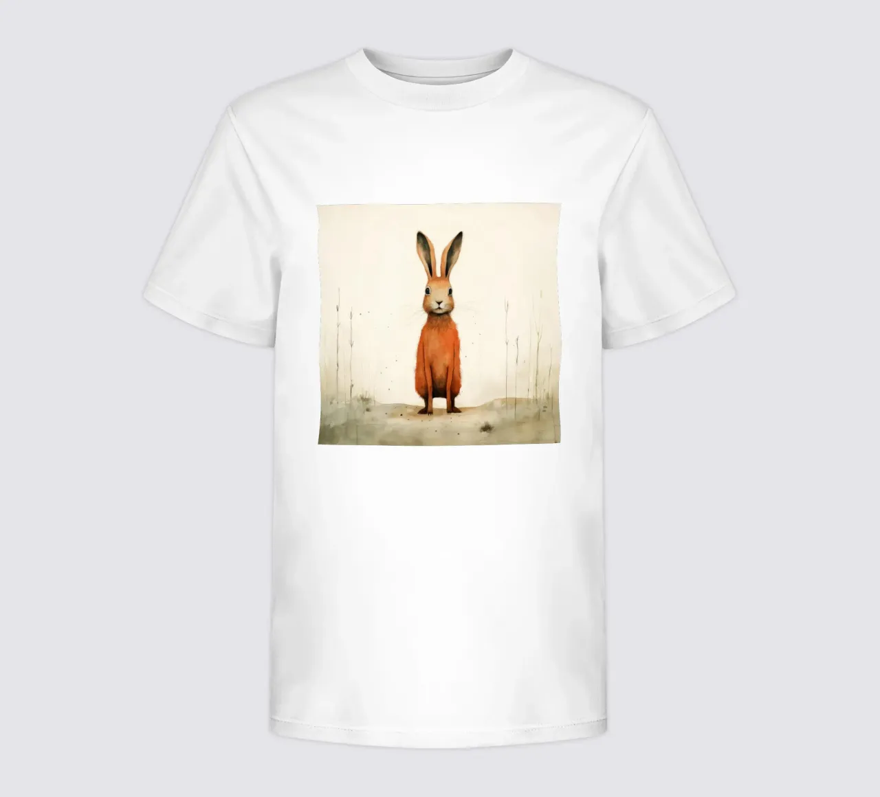 Minimum Hare Kinder T-Shirt von Minimal Animal Art