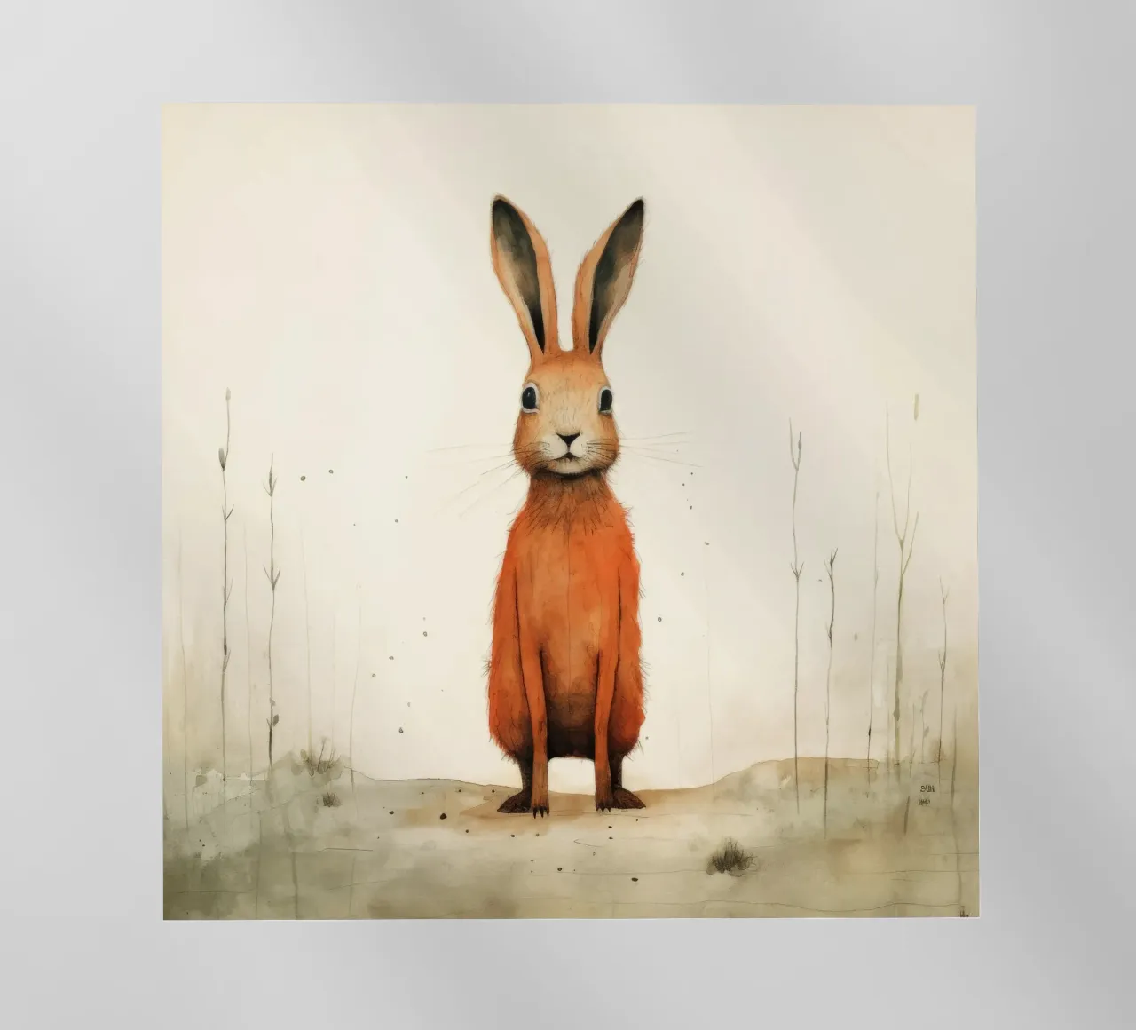 Minimum Hare pellicola backlit da Minimal Animal Art