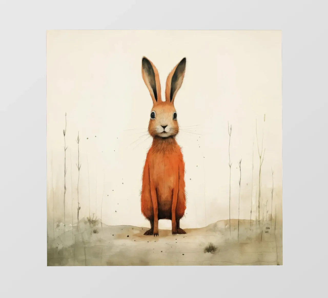 Minimum Hare pellicola backlit da Minimal Animal Art