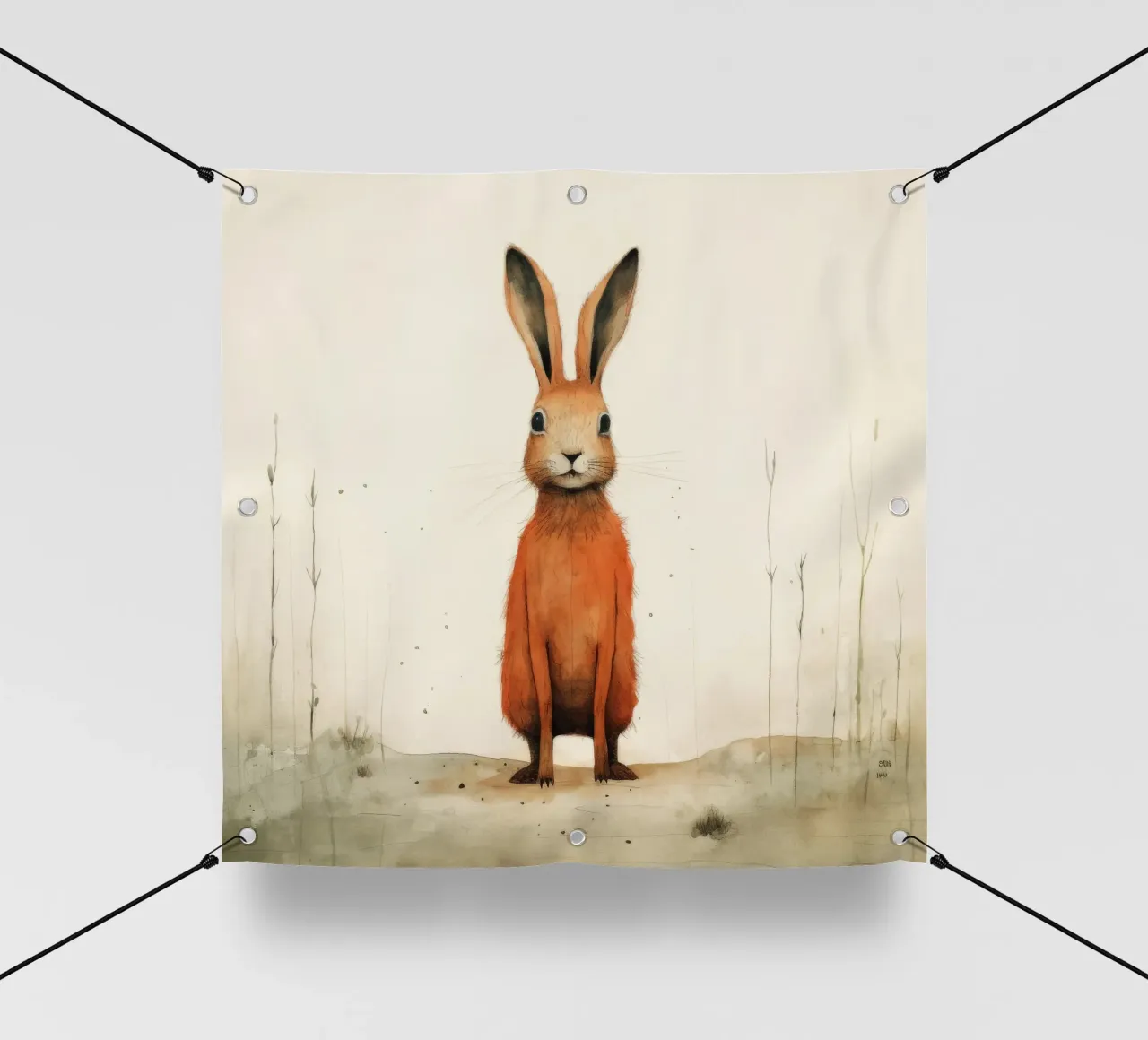 Lepre minima 2 telo in pvc da Minimal Animal Art