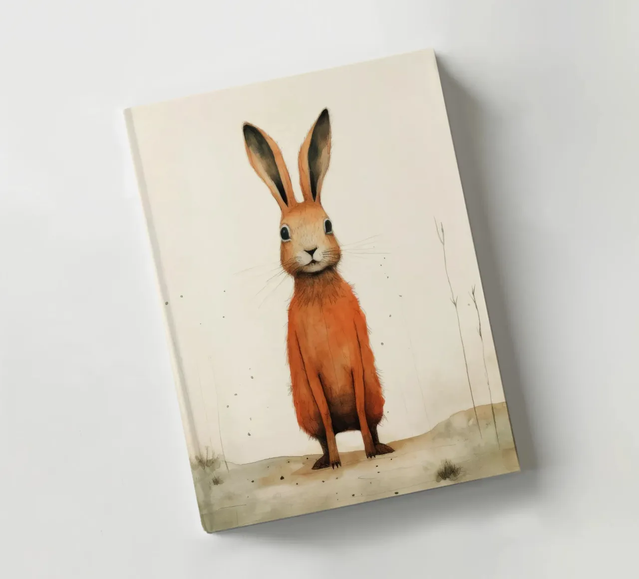 Minimum Hare notebook by Minimal Animal Art