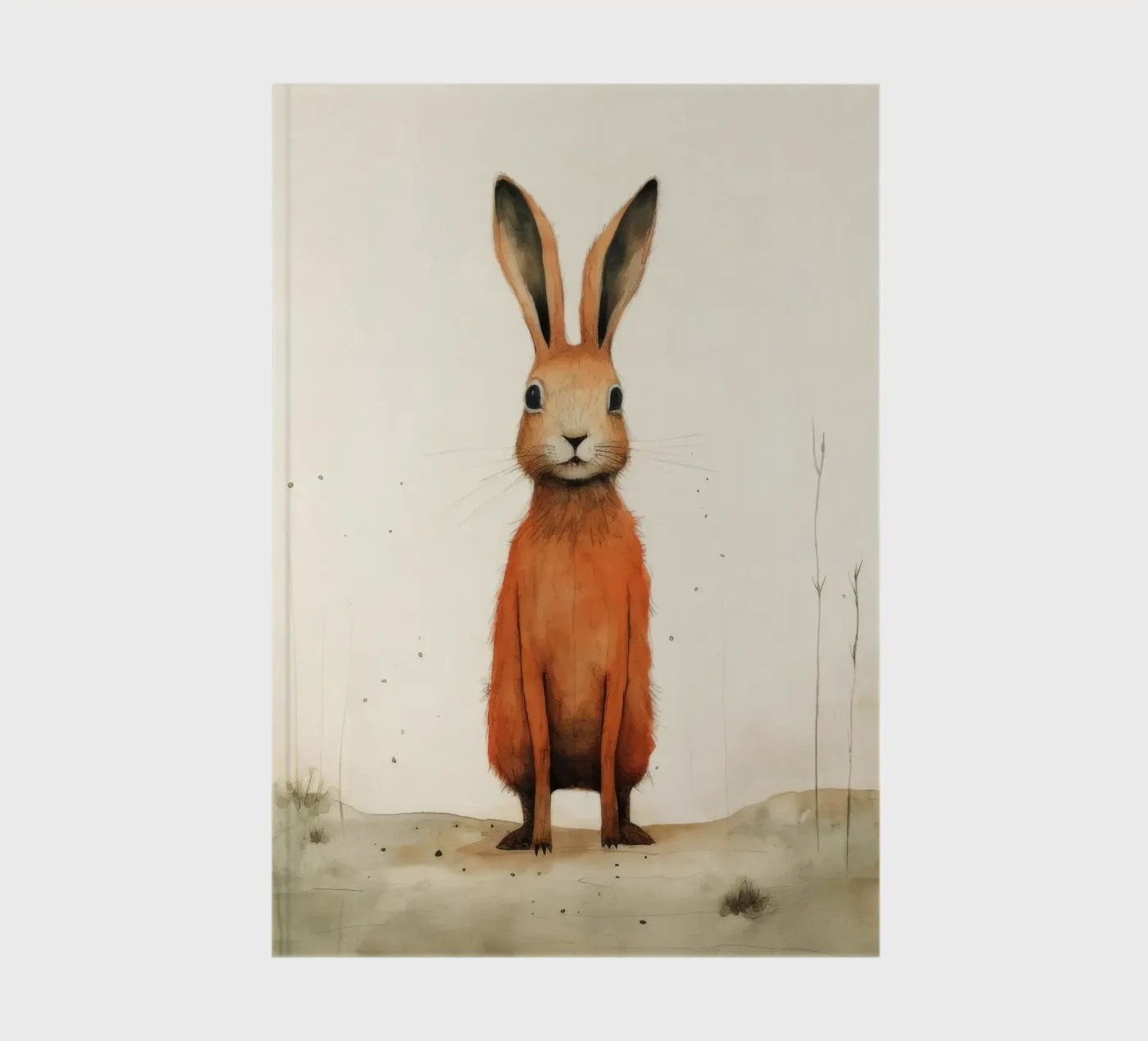 Minimum Hare notitieboek van Minimal Animal Art