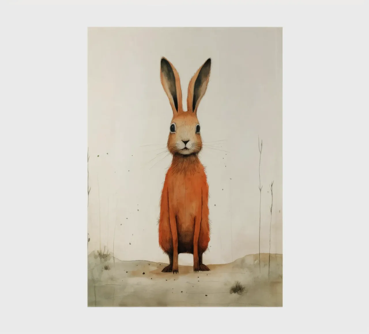 Minimum Hare notebook by Minimal Animal Art