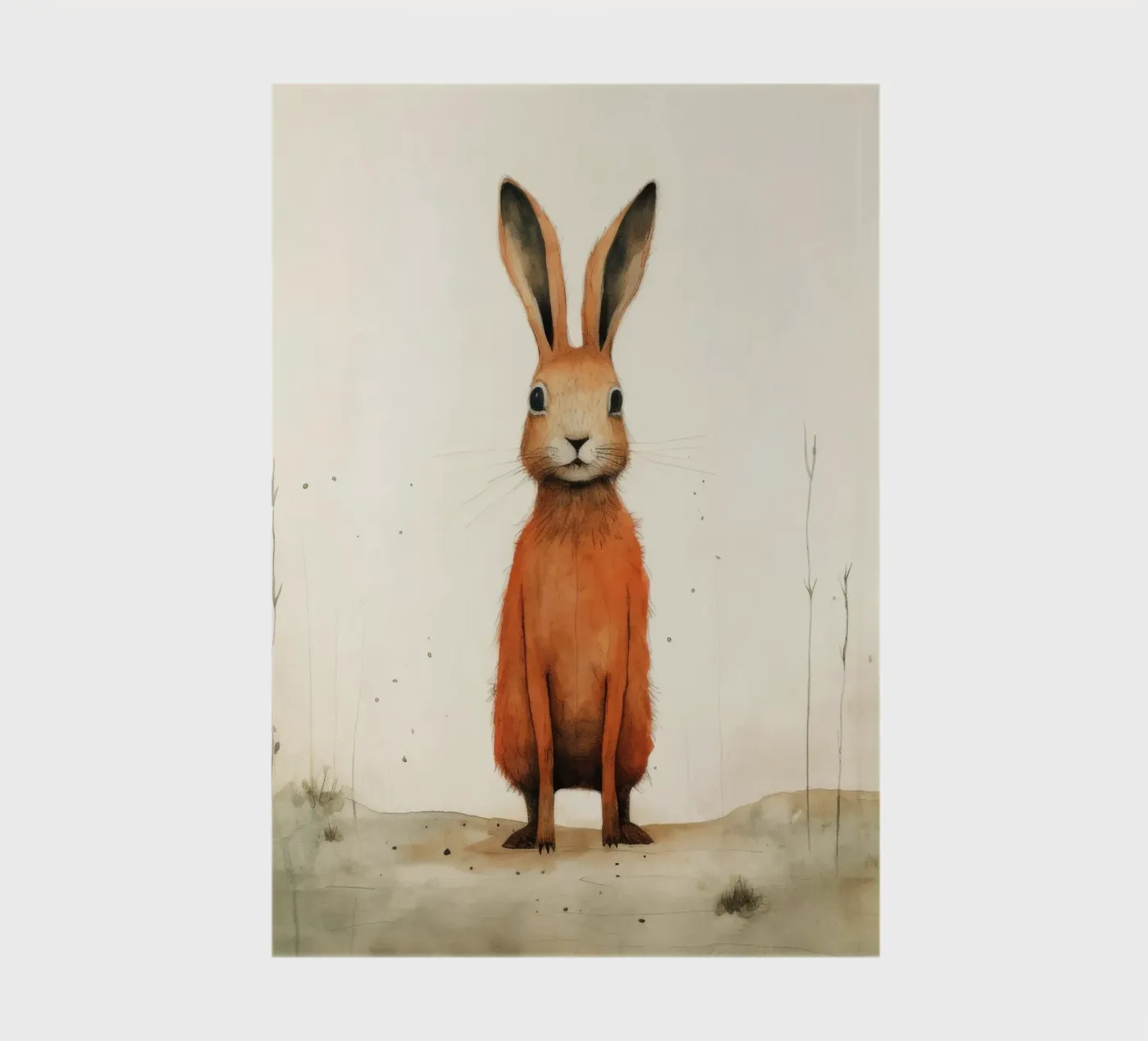 Minimum Hare notitieboek van Minimal Animal Art