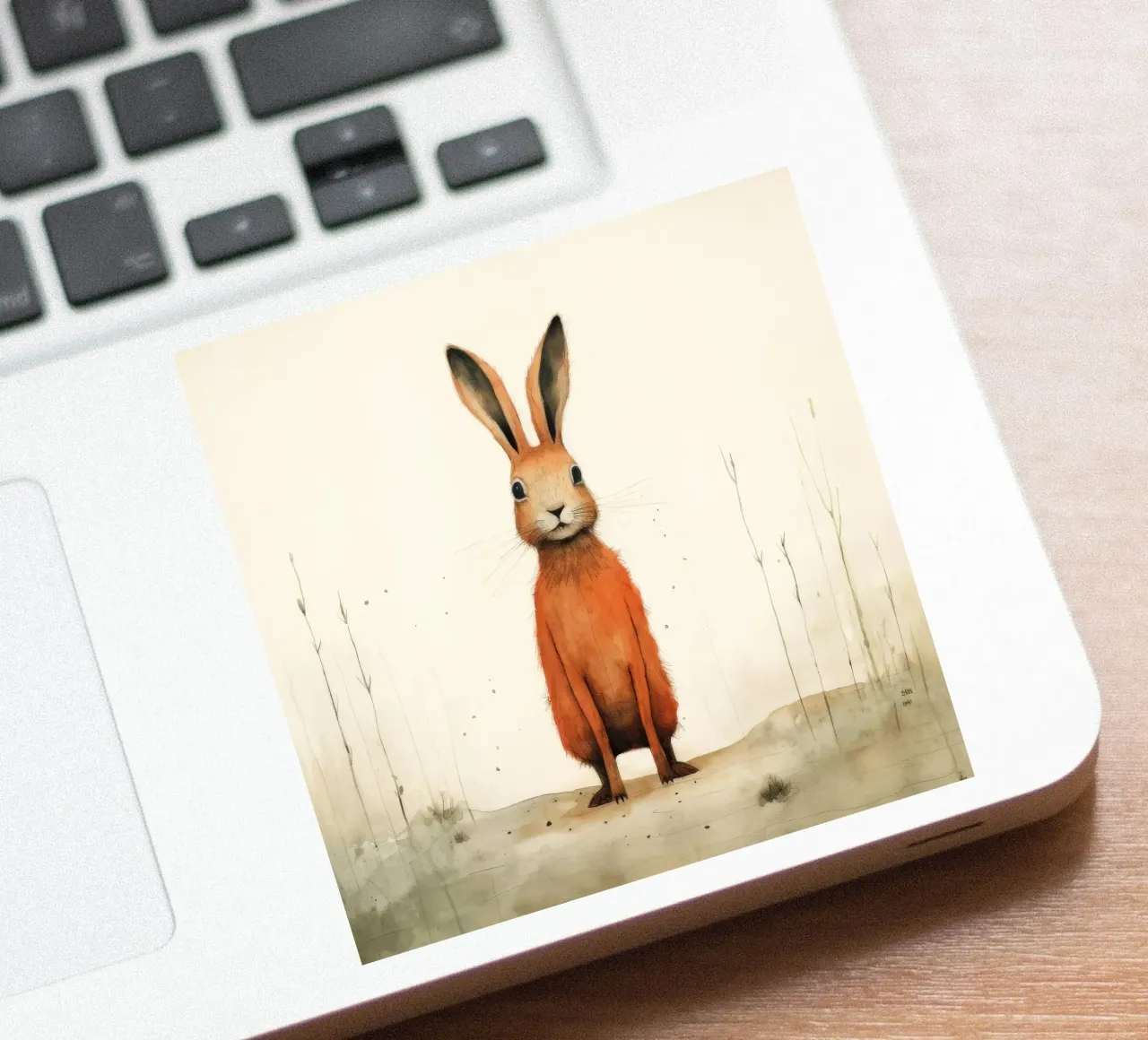 Minimum Hare Sticker von Minimal Animal Art