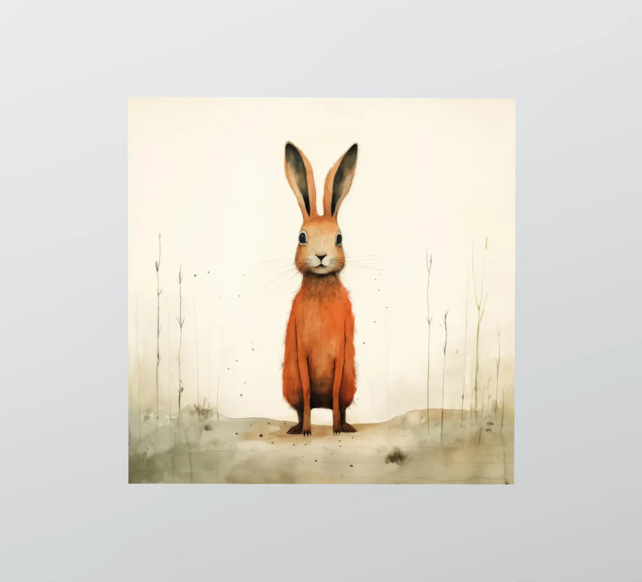 Minimum Hare Sticker von Minimal Animal Art