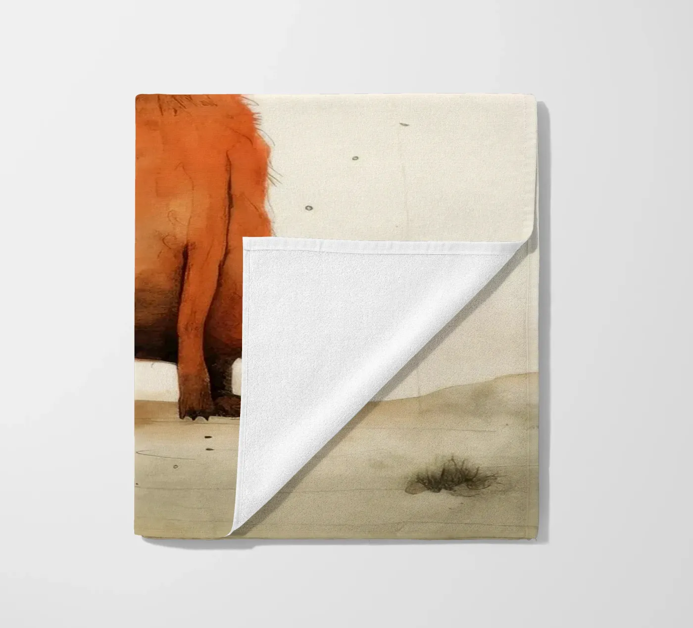 Minimum Hare beach towel by Minimal Animal Art