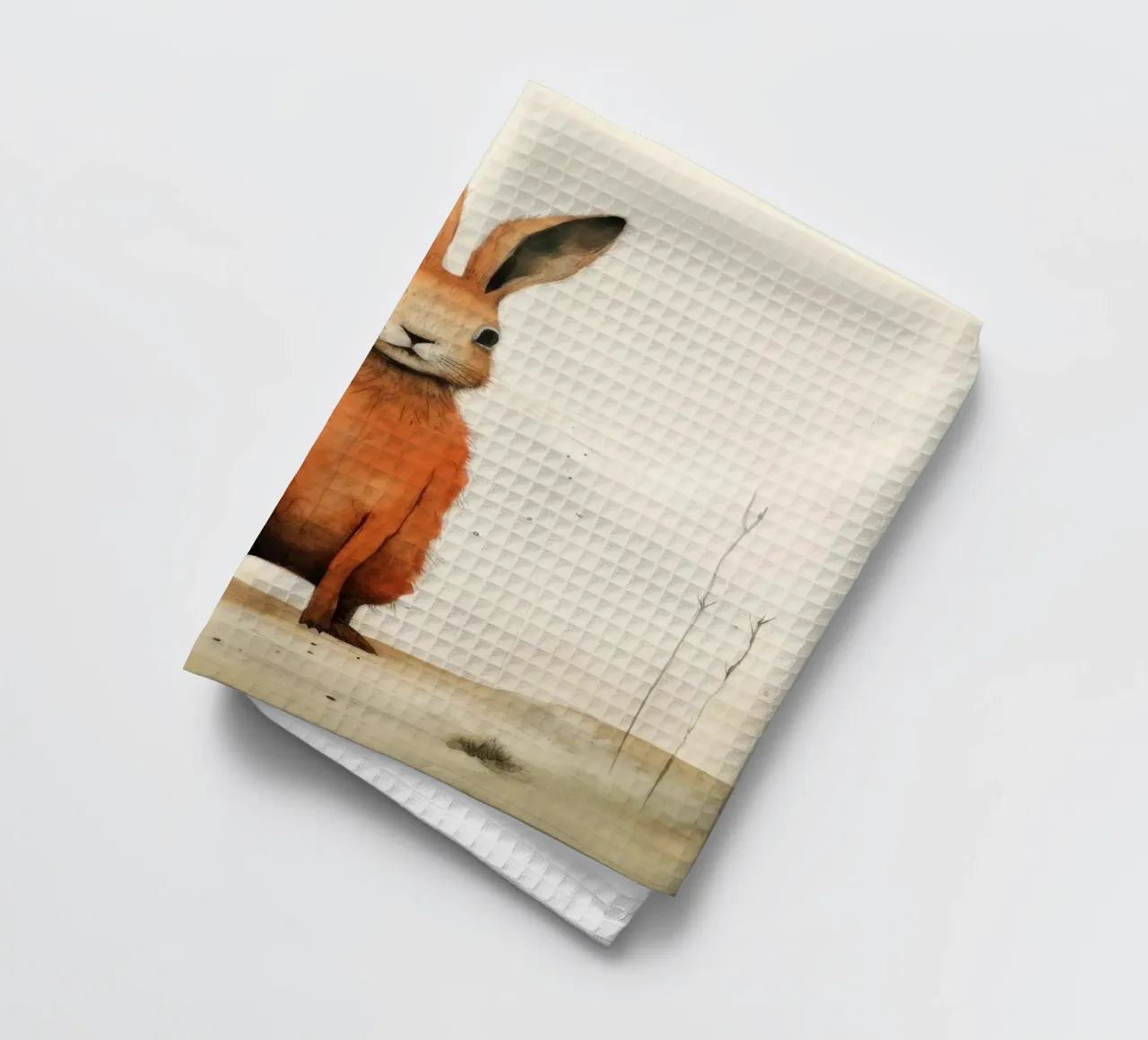 Minimum Hare Geschirrtuch von Minimal Animal Art