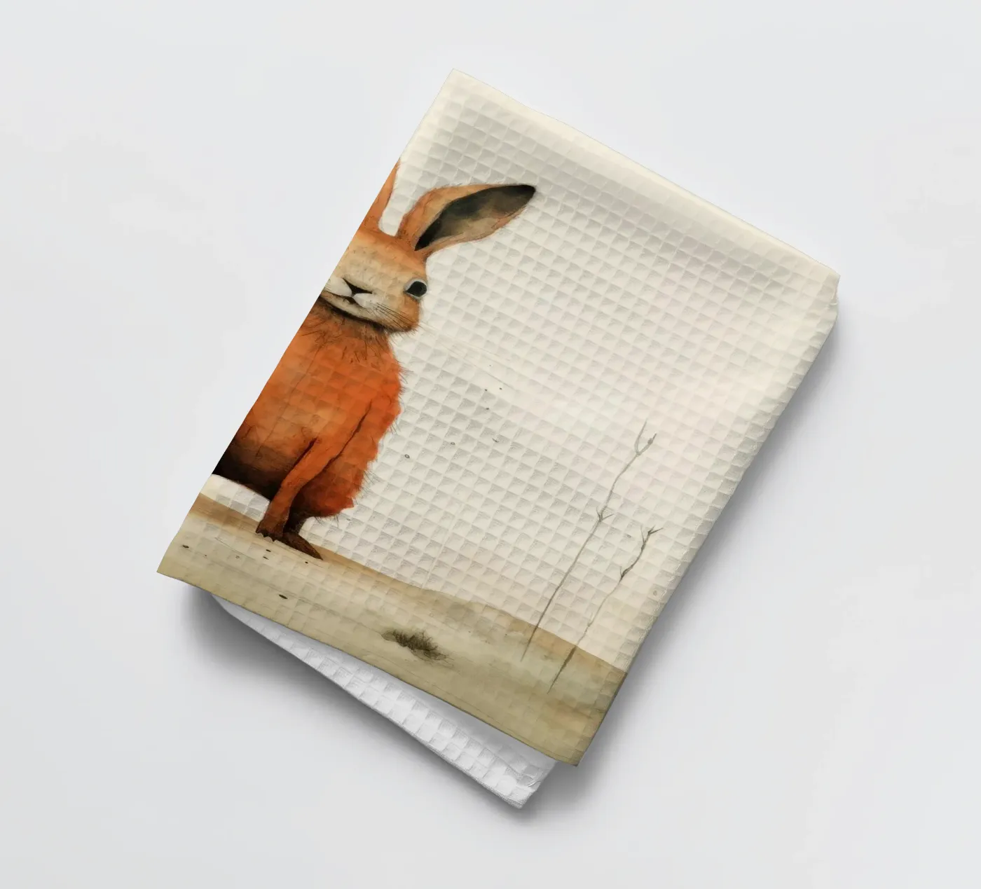 Minimum Hare Geschirrtuch von Minimal Animal Art