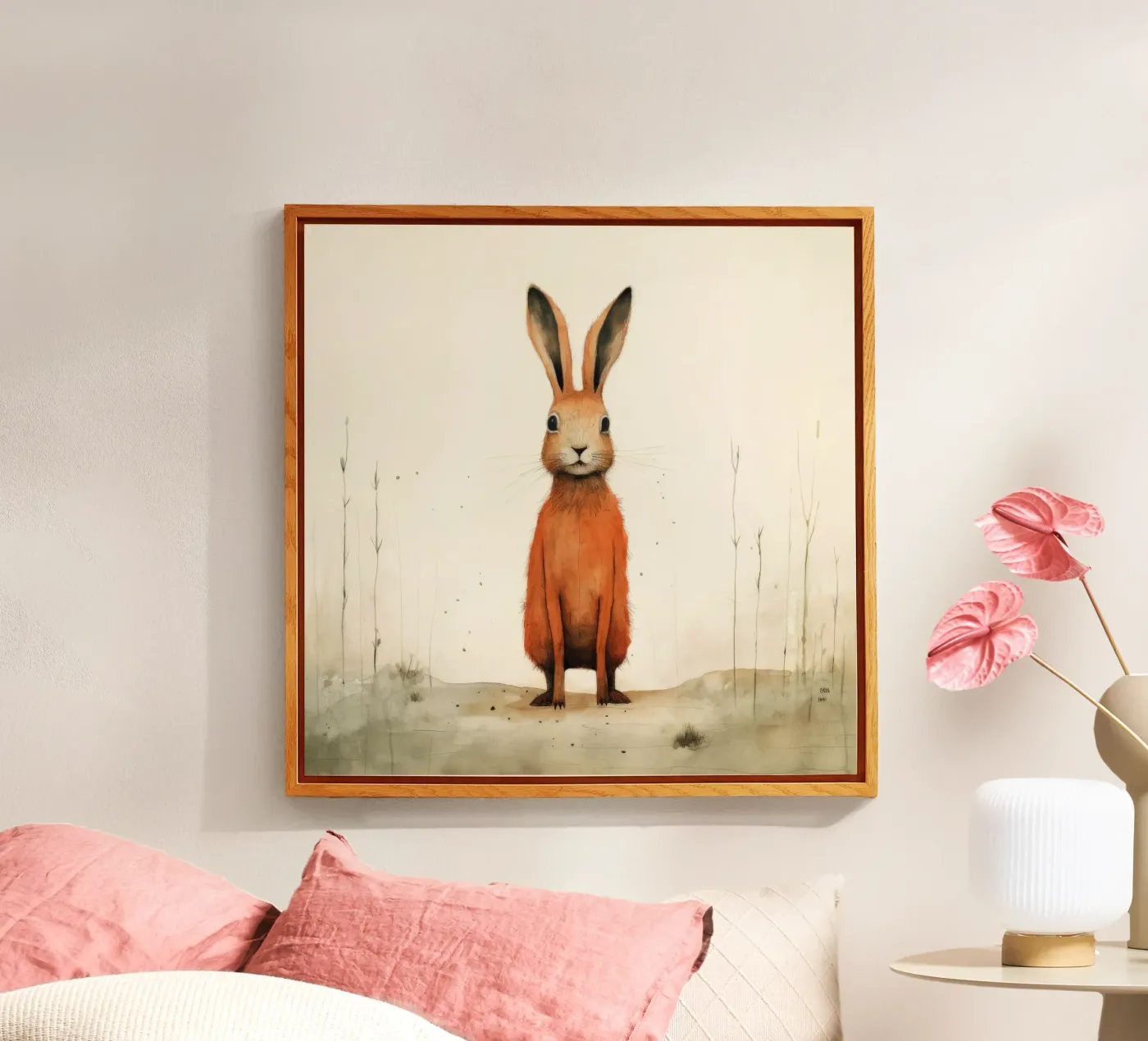 Minimum Hare Acryl-Glas von Minimal Animal Art