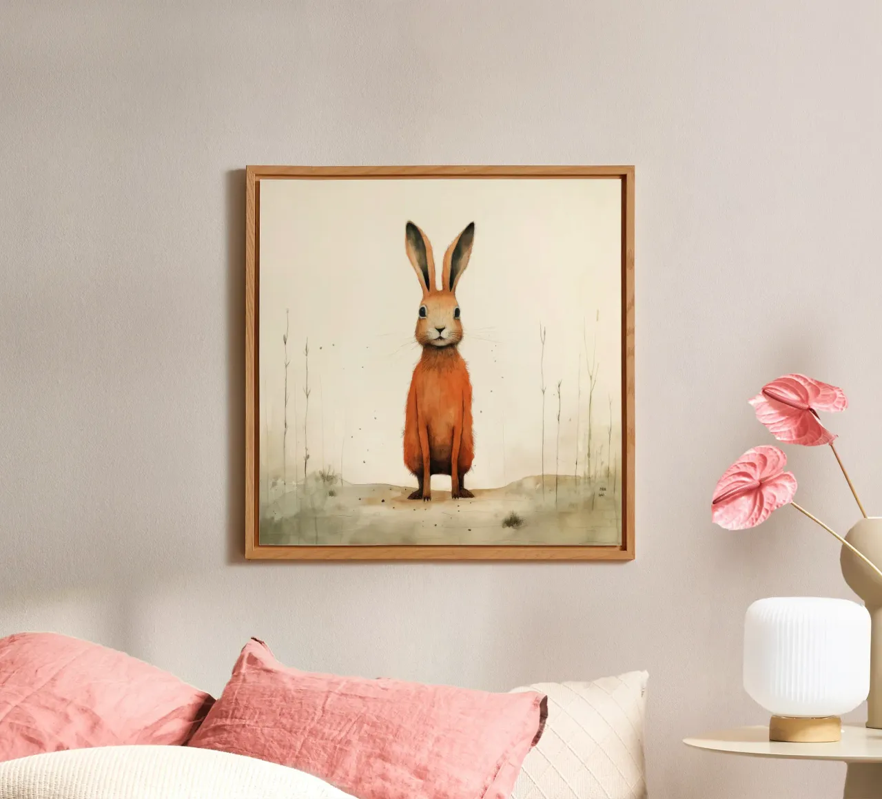 Minimum Hare pannello forex da Minimal Animal Art