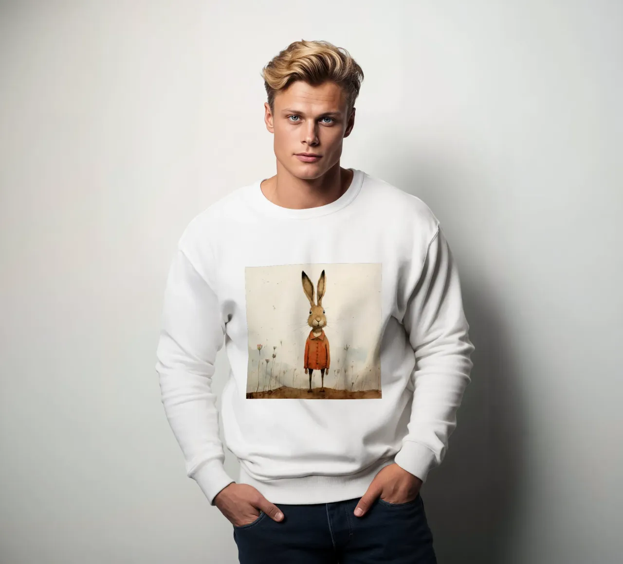 Minimo Hare felpa da Minimal Animal Art