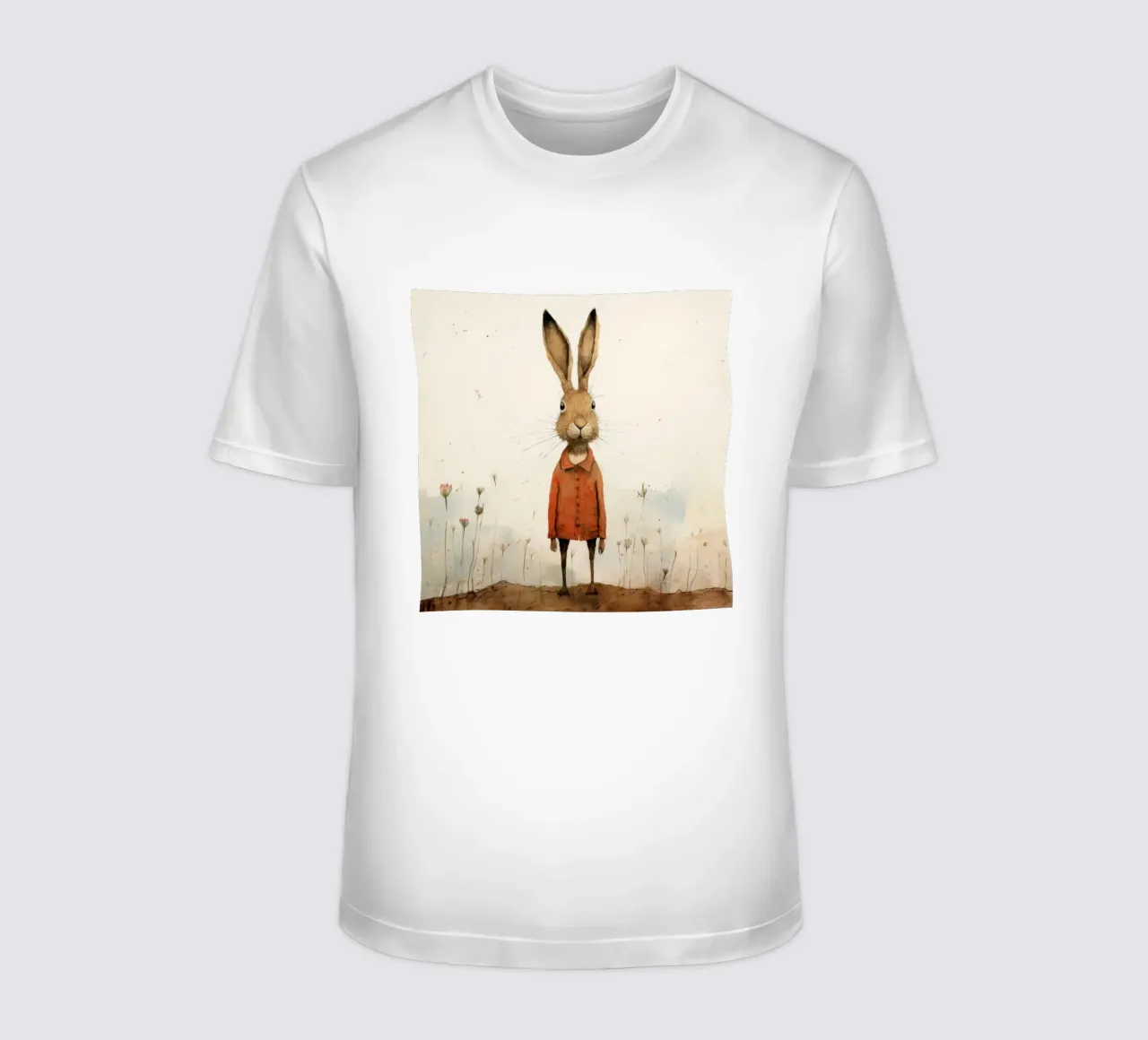Minimo Hare t-shirt da Minimal Animal Art