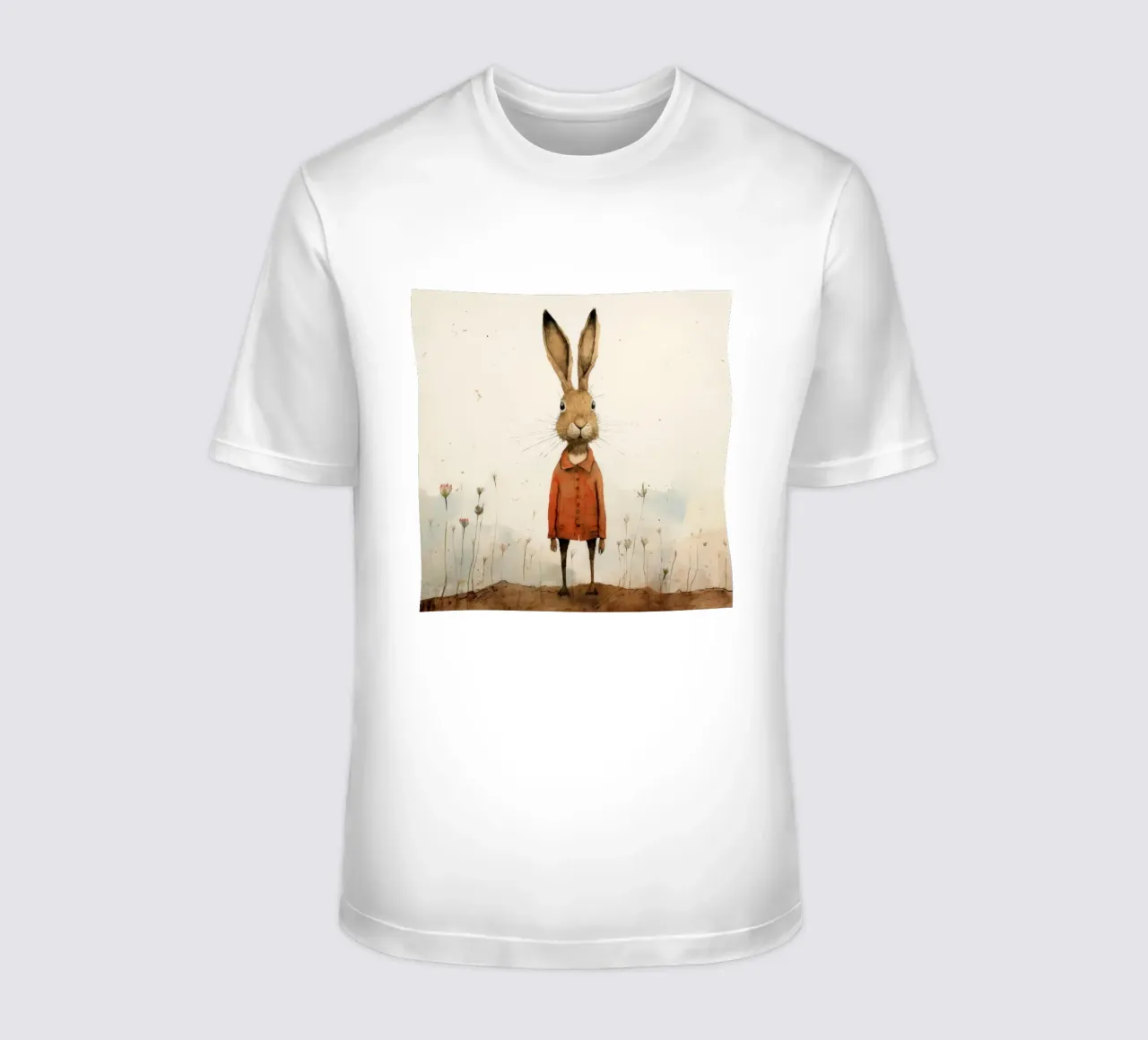 Minimo Hare t-shirt da Minimal Animal Art
