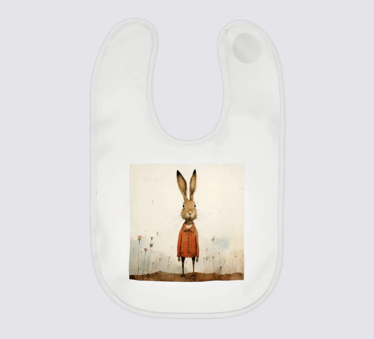 Minimum Hare Babylätzchen von Minimal Animal Art