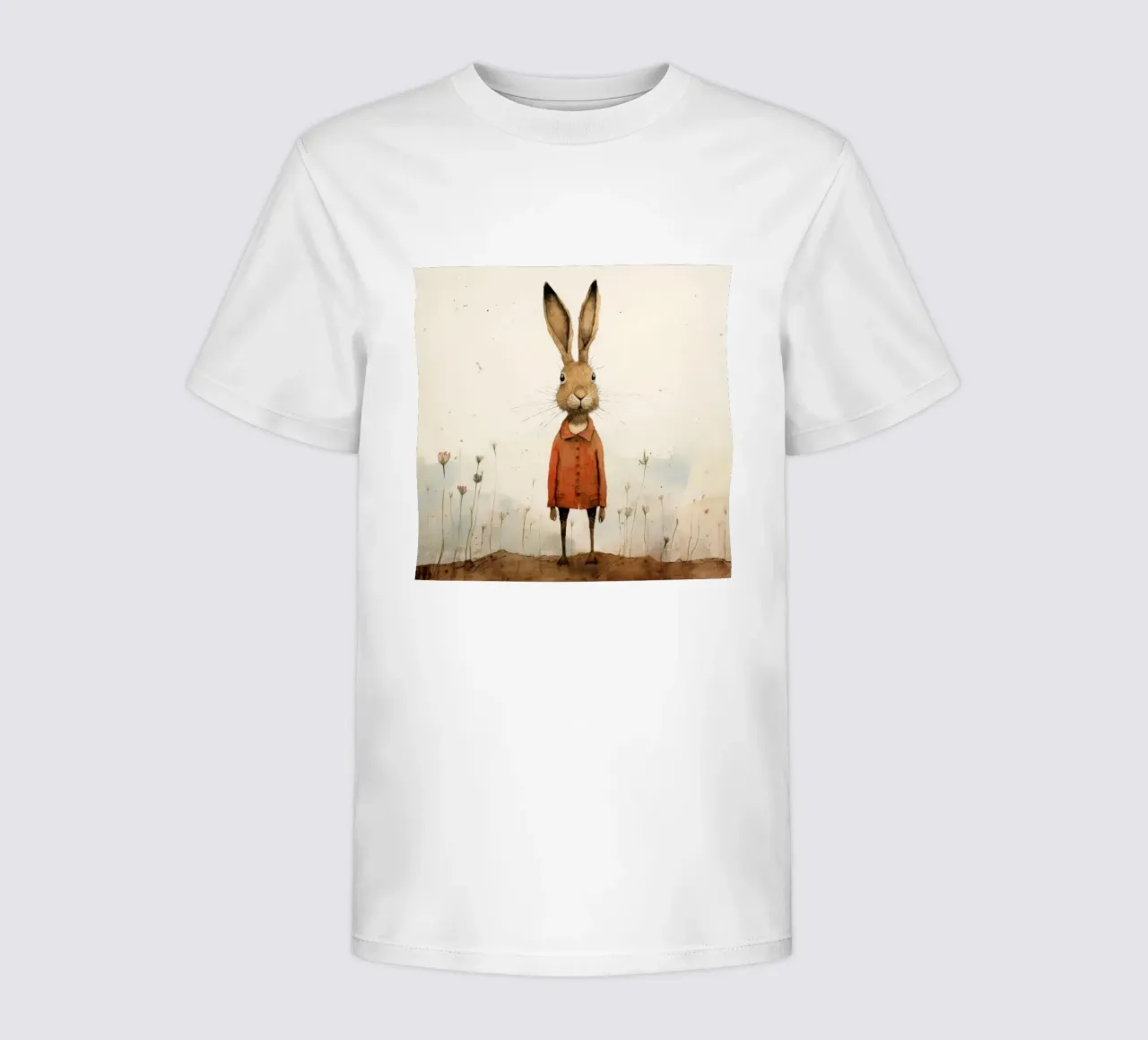 Minimum Hare kinder t-shirt van Minimal Animal Art
