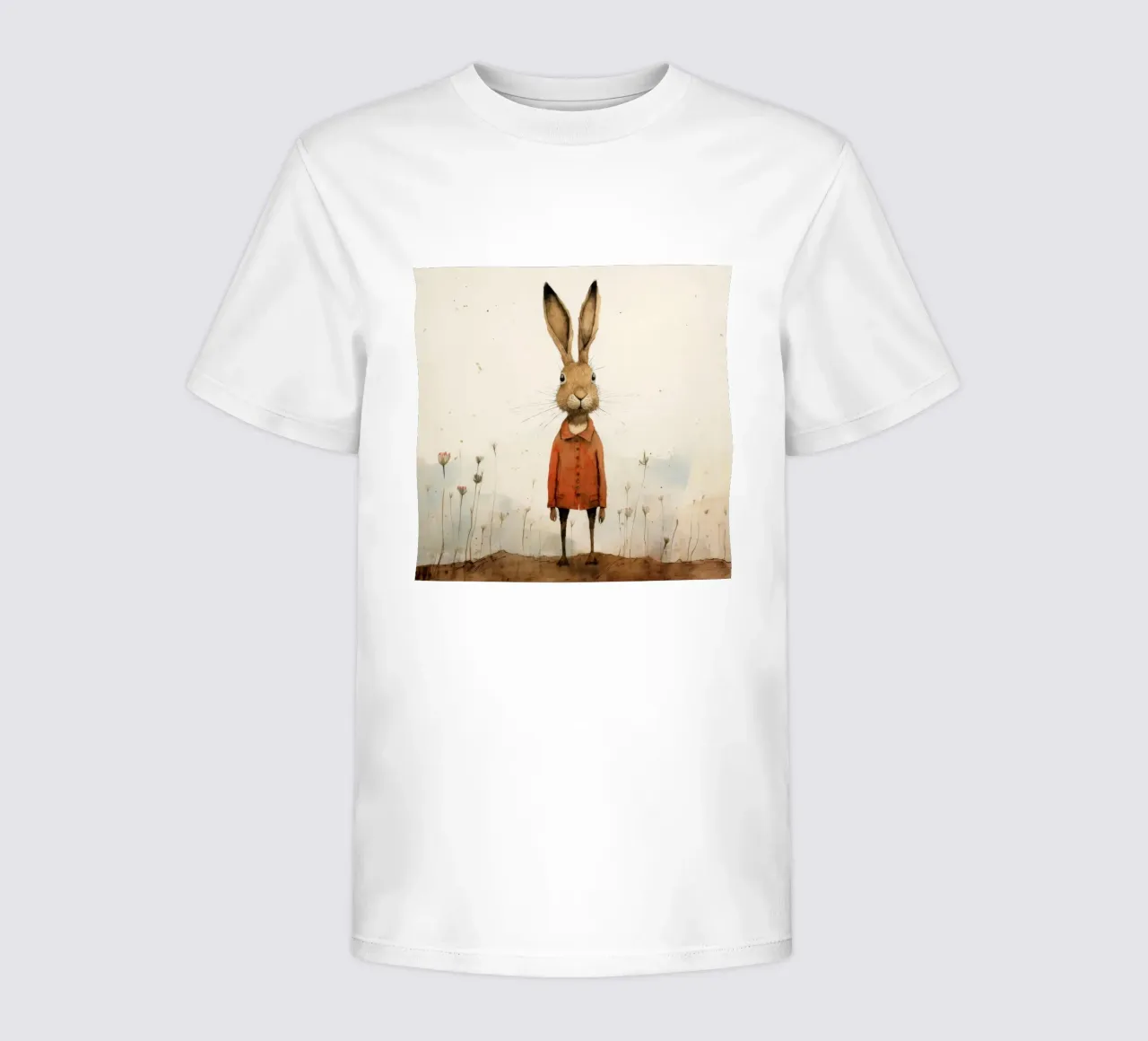 Minimum Hare t-shirt bambini da Minimal Animal Art