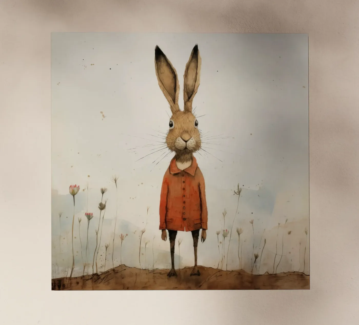 Minimo Hare pellicola backlit da Minimal Animal Art