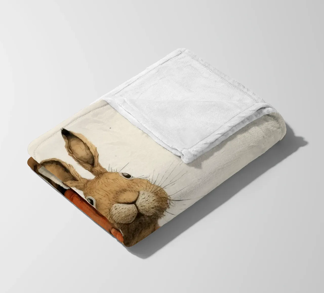 Minimum Hare Fleecedecke von Minimal Animal Art