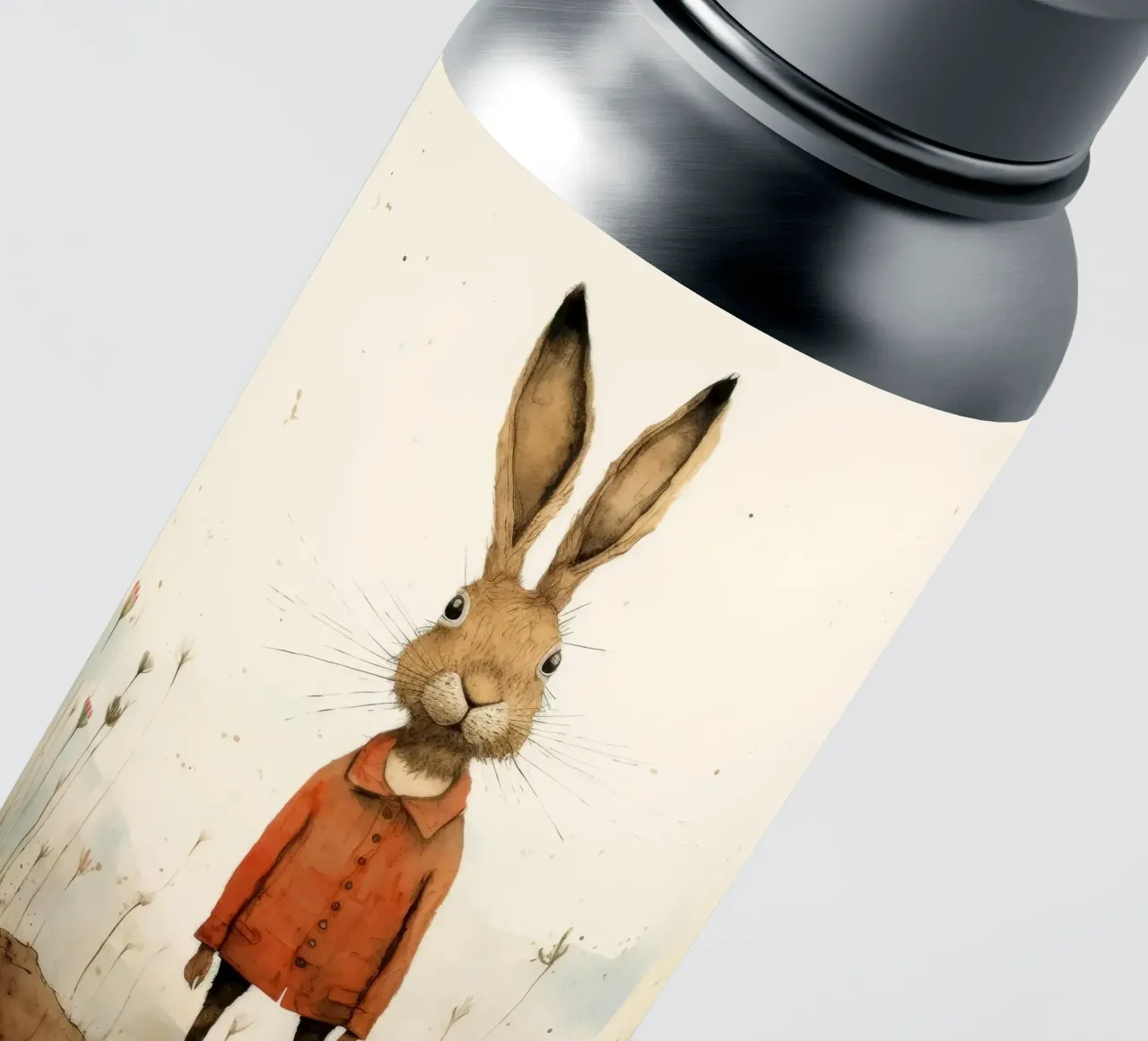 Minimal Hare Sticker von Minimal Animal Art