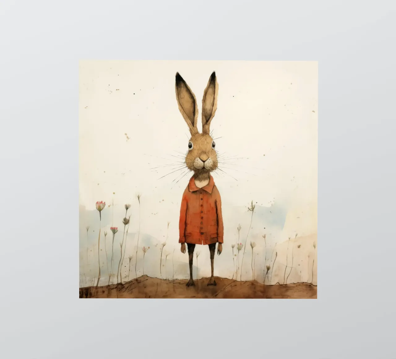 Minimal Hare Sticker von Minimal Animal Art