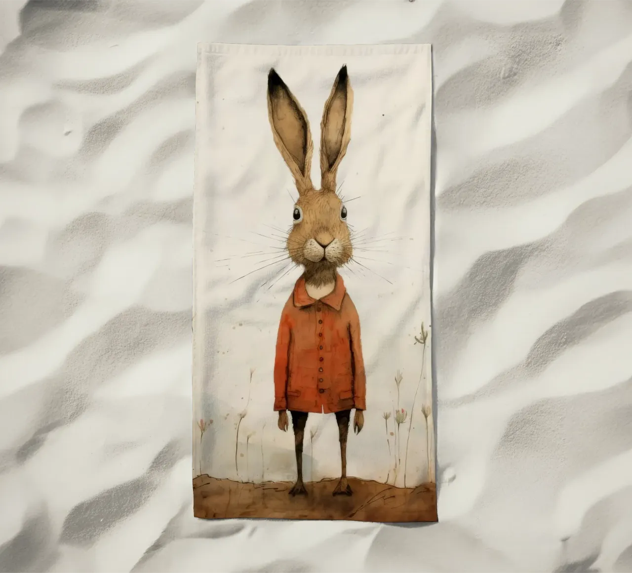 Minimo Hare telo mare da Minimal Animal Art