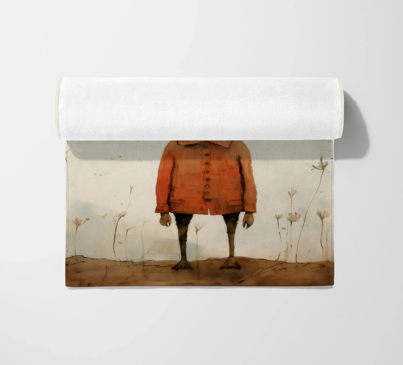 Minimal Hare Strandtuch von Minimal Animal Art