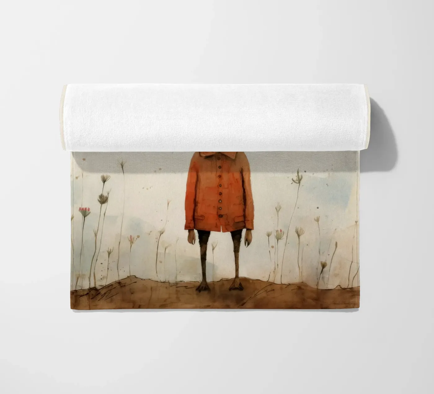 Minimal Hare Strandtuch von Minimal Animal Art