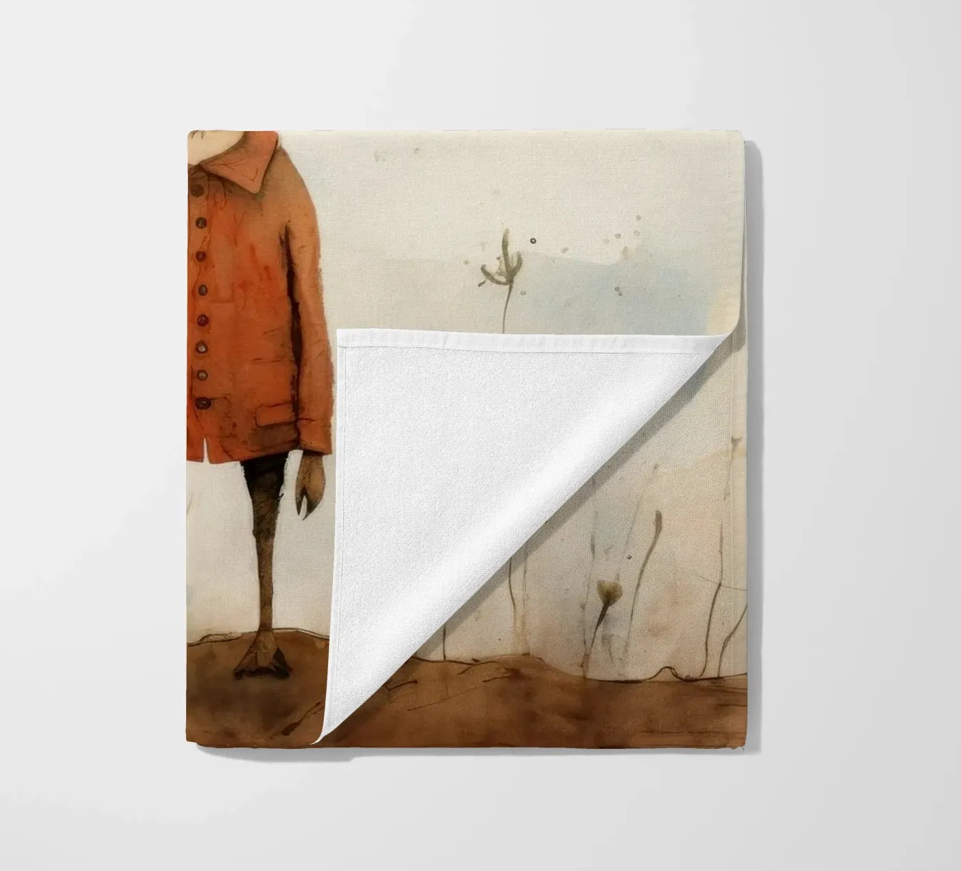 Minimal Hare Strandtuch von Minimal Animal Art