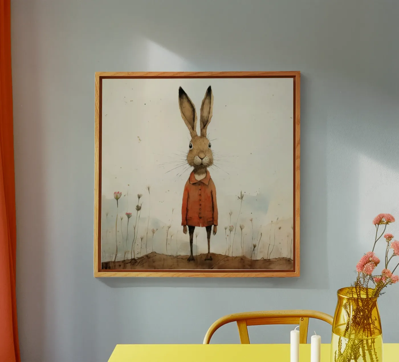 Minimum Hare acryl van Minimal Animal Art